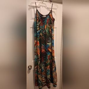 Robbie Bee sz 8 spaghetti strap maxi dress with drawstring waist